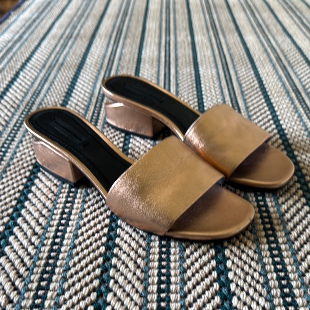 Alexander Wang Rose Gold Women's Slide Sandals